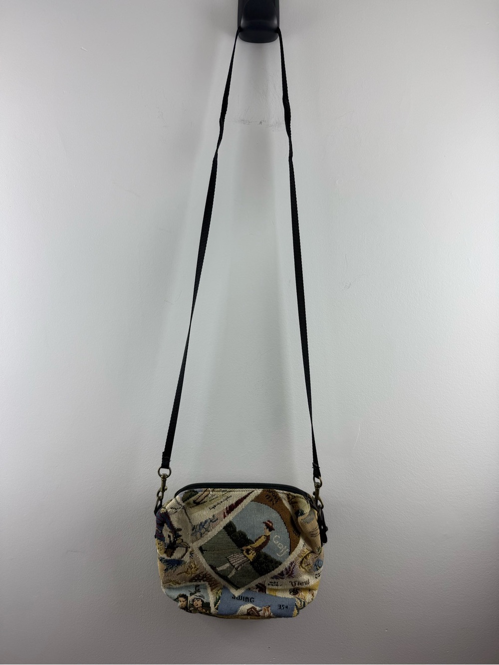 Vintage 90s Golf Tapestry Crossbody Bag Coin Pouch Keychain Set Grandpacore